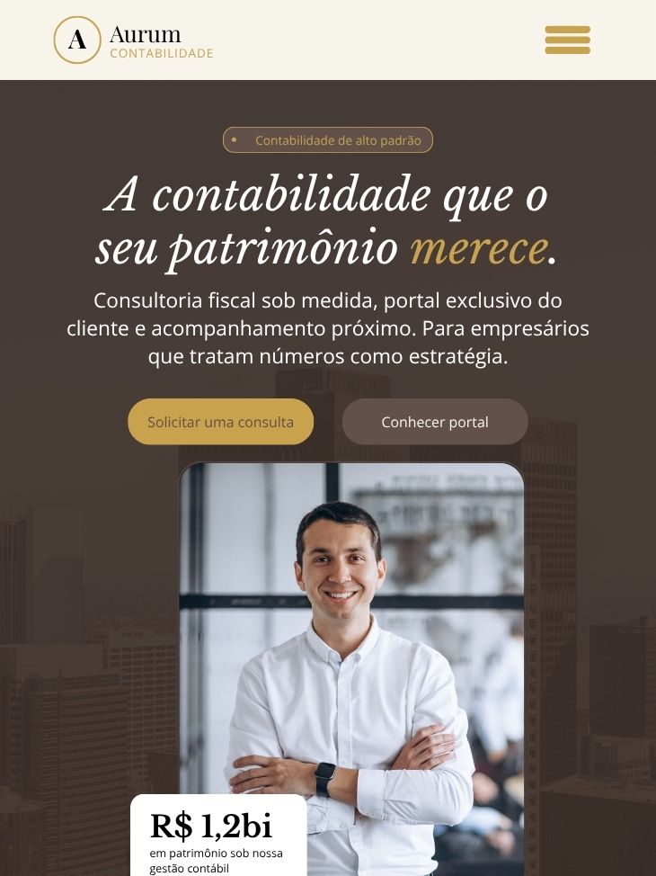 Preview do site de contabilidade