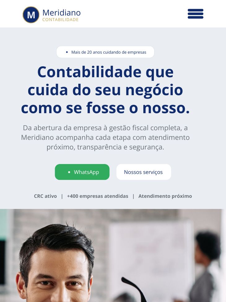 Preview do site de contabilidade