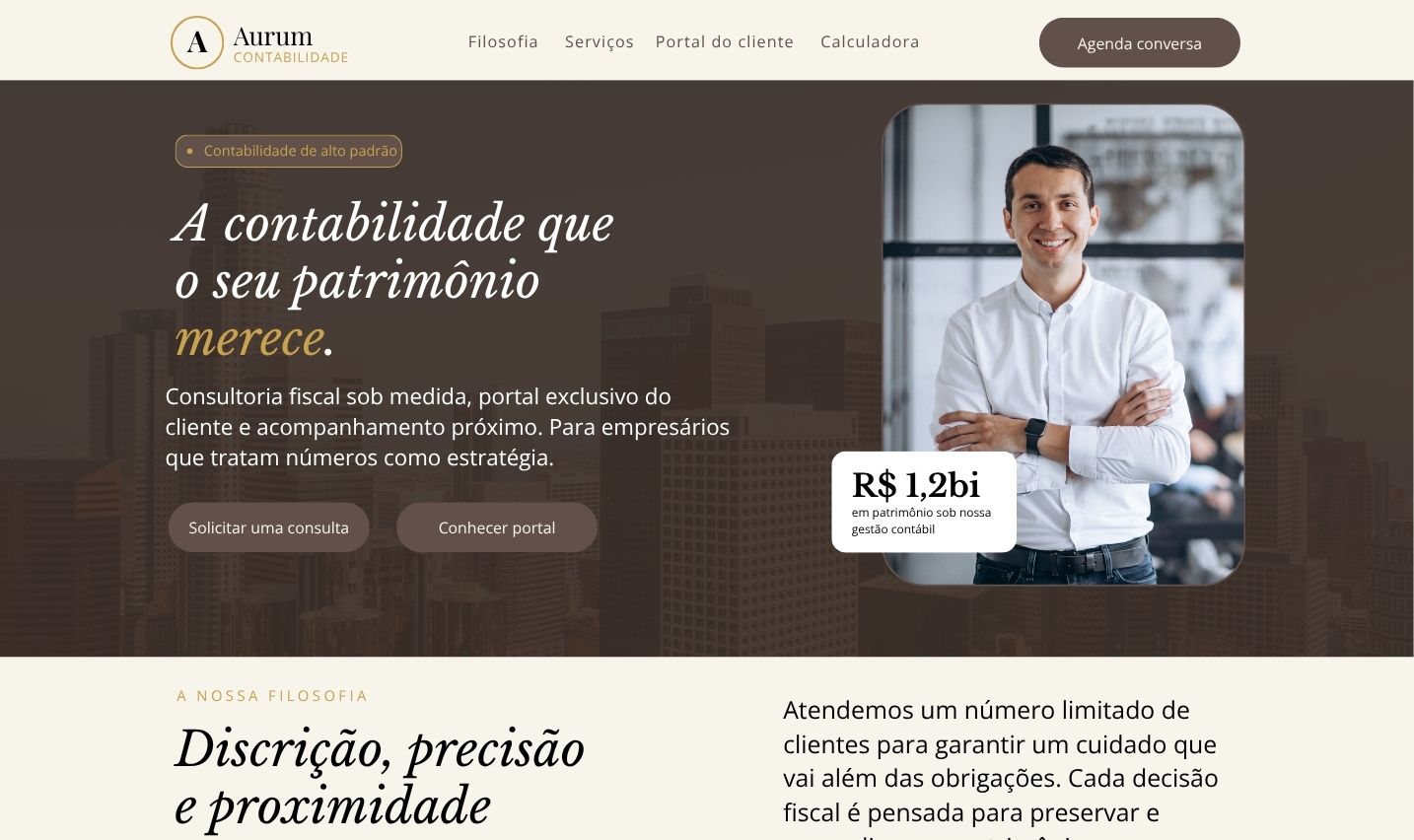 Preview do site de contabilidade
